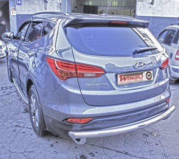 14 599 р. Защита заднего бампера WINBO (Ø60 мм, нержавейка)  Hyundai Santa Fe  3 DM (2012-2016). Увеличить фотографию 1