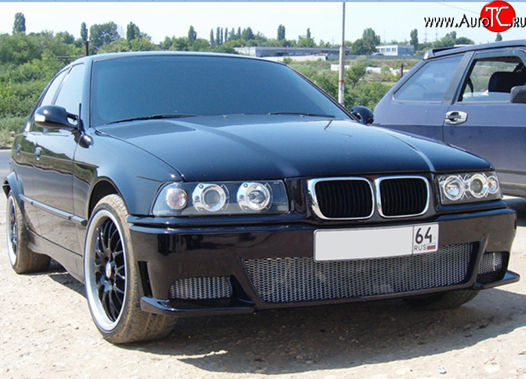 3 349 р. Передний бампер M-VRS BMW 3 серия E36 седан (1990-2000) (Неокрашенный)