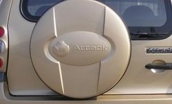 2 249 р. Чехол запасного колеса Атака Chevrolet Niva 2123 дорестайлинг (2002-2008) (Неокрашенный). Увеличить фотографию 2