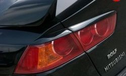 999 р. Реснички на задние фонари  Mitsubishi Lancer  10 (2007-2017) (Неокрашенные). Увеличить фотографию 1