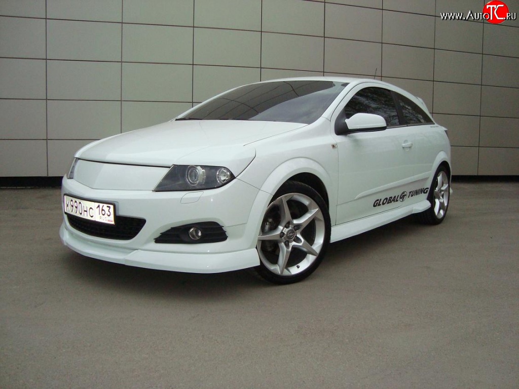 4 299 р. Глухая решётка радиатора Global Tuning Opel Astra H GTC хэтчбек 3 дв. дорестайлинг (2004-2007) (Неокрашенная)
