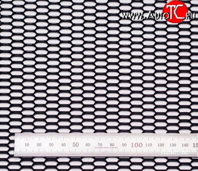 469 р. Алюминиевая чёрная сетка Шестигранник Nissan Juke 1 YF15 дорестайлинг (2010-2014) (100х25 см)