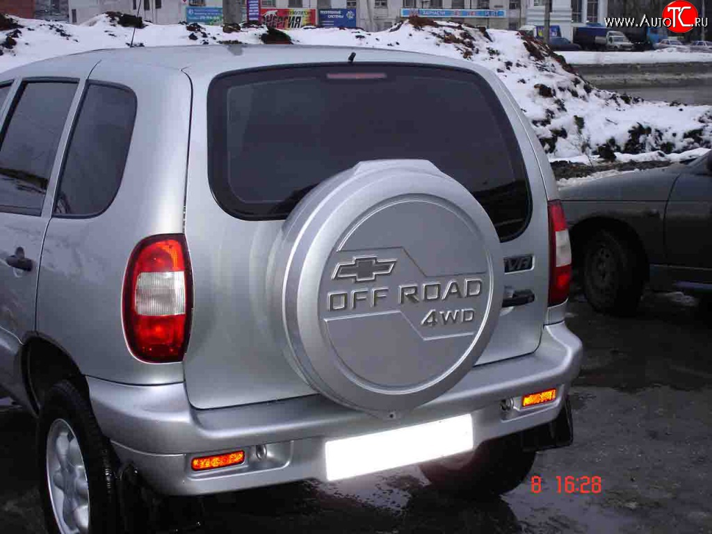 3 659 р. Бокс запасного колеса Off-Road Chevrolet Niva 2123 рестайлинг (2009-2020) (Неокрашенный)