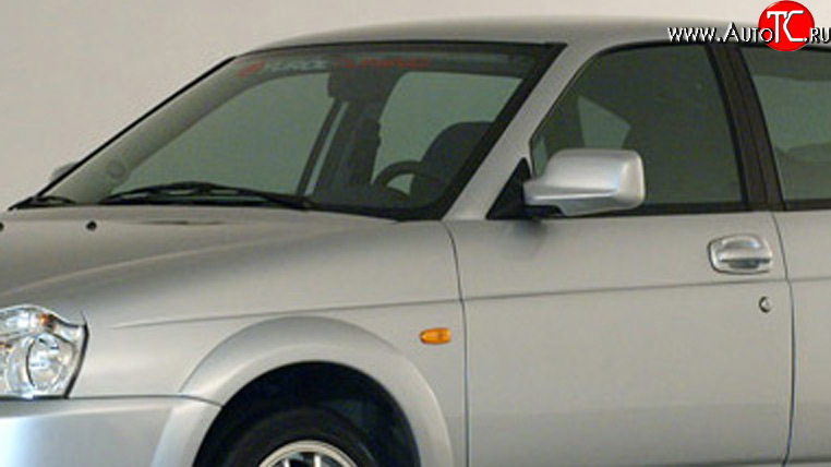 629 р. Комплект накладок на зеркала Ринг  Лада Приора ( 2170 седан,  2171 универсал,  2172 хэтчбек,  21728 купе) (2007-2014) (Неокрашенные)