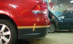 4 799 р. Накладка заднего бампера Racing Volkswagen Polo 5 седан дорестайлинг (2009-2015) (Неокрашенная). Увеличить фотографию 2