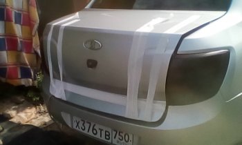 2 299 р. Накладка на крышку багажника автомобиля XALK  Лада Гранта  2190 седан (2011-2017) (Неокрашенная). Увеличить фотографию 7