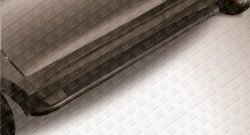 13 799 р. Алюминиевые пороги Slitkoff Optima Black  Hyundai Santa Fe  3 DM (2012-2016). Увеличить фотографию 1