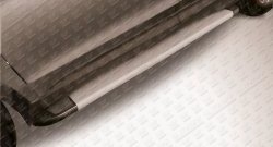 13 799 р. Алюминиевые пороги Slitkoff Optima Silver  Hyundai Santa Fe  3 DM (2012-2016). Увеличить фотографию 1