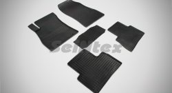 2 989 р. Износостойкие коврики в салон с рисунком Сетка SeiNtex Premium 4 шт. (резина)  Nissan Juke  1 YF15 (2010-2014). Увеличить фотографию 1