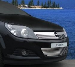 3 779 р. Декоративная вставка решетки радиатора Novline Opel Astra H GTC хэтчбек 3 дв. дорестайлинг (2004-2007). Увеличить фотографию 1
