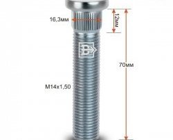 Забивная шпилька 58 мм ступицы Вектор M14 1.5 58 Skoda Superb B6 (3T) лифтбэк дорестайлинг (2008-2013) 
