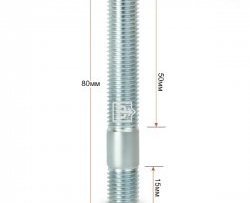 Резьбовая шпилька 80 мм ступицы Вектор M12x1.5x80 KIA Cerato 3 YD дорестайлинг седан (2013-2016) 