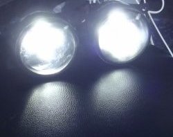 2 179 р. Разработка и создание уникальных дневных ходовых огней LED АвтоТК Лада Веста 2180 седан дорестайлинг (2015-2023) (4 LED/модуль, Цвет свечения: холодный белый, Выключение ДХО при габаритах, Взамен ПТФ). Увеличить фотографию 5