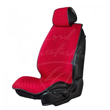 2 669 р. Универсальная накидка на сиденья Lord Autofashion Кристалл (трикотаж, 2 места) Nissan Juke 1 YF15 дорестайлинг (2010-2014) (Красный). Увеличить фотографию 1