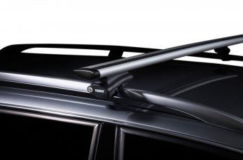 15 899 р. Поперечные дуги рейлингов THULE (длина дуг 127 см, на широкие рейлинги) Chevrolet Niva 2123 дорестайлинг (2002-2008) (Черного цвета). Увеличить фотографию 6