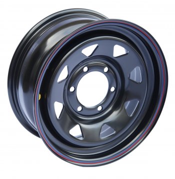 Штампованый диск OFF-ROAD Wheels (стальной усиленный, треугольник мелкий - черный). 7.0 x 16 Nissan Datsun (1990-1995) 6x139.7xDIA110.0xET30.0