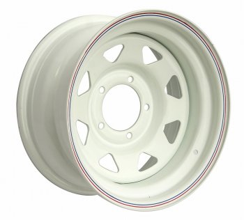 Штампованый диск OFF-ROAD Wheels (стальной усиленный, треугольник мелкий - белый). 8.0 x 15 