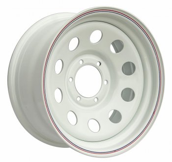 Штампованый диск OFF-ROAD Wheels (стальной усиленный, круг - белый). 8.0 x 17 Toyota Land Cruiser 90 (1996-2000) 6x139.7xDIA110.0xET5.0