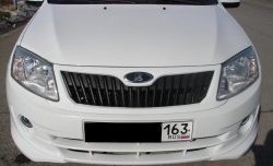 1 949 р. Накладки на передний бампер K2 v1  Лада Гранта  2190 седан (2011-2017) (Неокрашенная). Увеличить фотографию 1