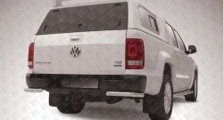 8 999 р. Защита заднего бампера из двух боковых уголков диаметром 57 мм Slitkoff  Volkswagen Amarok (2009-2016) (Цвет: нержавеющая полированная сталь). Увеличить фотографию 1