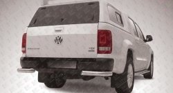 10 249 р. Защита заднего бампера из двух боковых уголков диаметром 76 мм Slitkoff  Volkswagen Amarok (2009-2016) (Цвет: нержавеющая полированная сталь). Увеличить фотографию 1