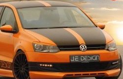 439 р. Реснички JeDesign на фары  Volkswagen Polo  5 (2009-2015) (Неокрашенные). Увеличить фотографию 2