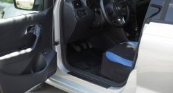 2 789 р. Накладки на порожки автомобиля RA Volkswagen Polo 5 хэтчбек дорестайлинг (2009-2015). Увеличить фотографию 3