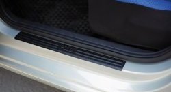 2 789 р. Накладки на порожки автомобиля RA Volkswagen Polo 5 хэтчбек дорестайлинг (2009-2015). Увеличить фотографию 1