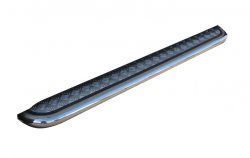 13 999 р. Широкая защита порогов с трубой диаметром d57 Slitkoff  Zotye T600 (2014-2021) (Цвет: нержавеющая полированная сталь). Увеличить фотографию 1