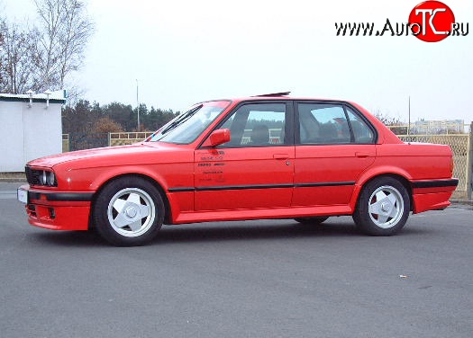 4 499 р. Пороги накладки Elegance BMW 3 серия E30 седан (1982-1991) (стеклопластик жёсткий, Неокрашенные)