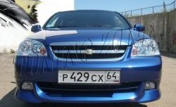 2 399 р. Накладка переднего бампера Tuning Zone  Chevrolet Lacetti  седан (2002-2013) (Неокрашенная). Увеличить фотографию 3