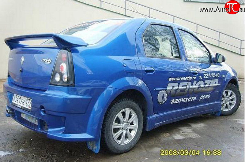 5 999 р. Низкий спойлер Power DM  Renault Logan  1 (2004-2010) (Неокрашенный)