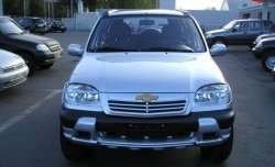 1 099 р. Накладка переднего бампера Трофи  Chevrolet Niva  2123 (2002-2008), Лада 2123 (Нива Шевроле) (2002-2008) (Неокрашенная). Увеличить фотографию 2