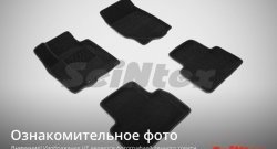 4 999 р. Износостойкие коврики в салон SeiNtex Premium 3D 4 шт. (ворсовые, черные) Audi A4 B8 дорестайлинг, седан (2007-2011). Увеличить фотографию 1