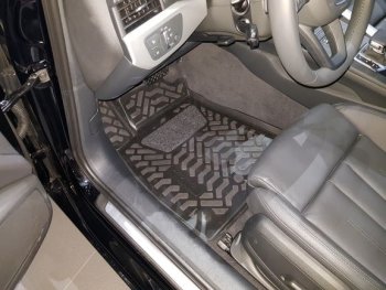 1 899 р. Комплект ковриков в салон Aileron 3D (с подпятником)  Audi A4  B9 (2016-2020). Увеличить фотографию 2