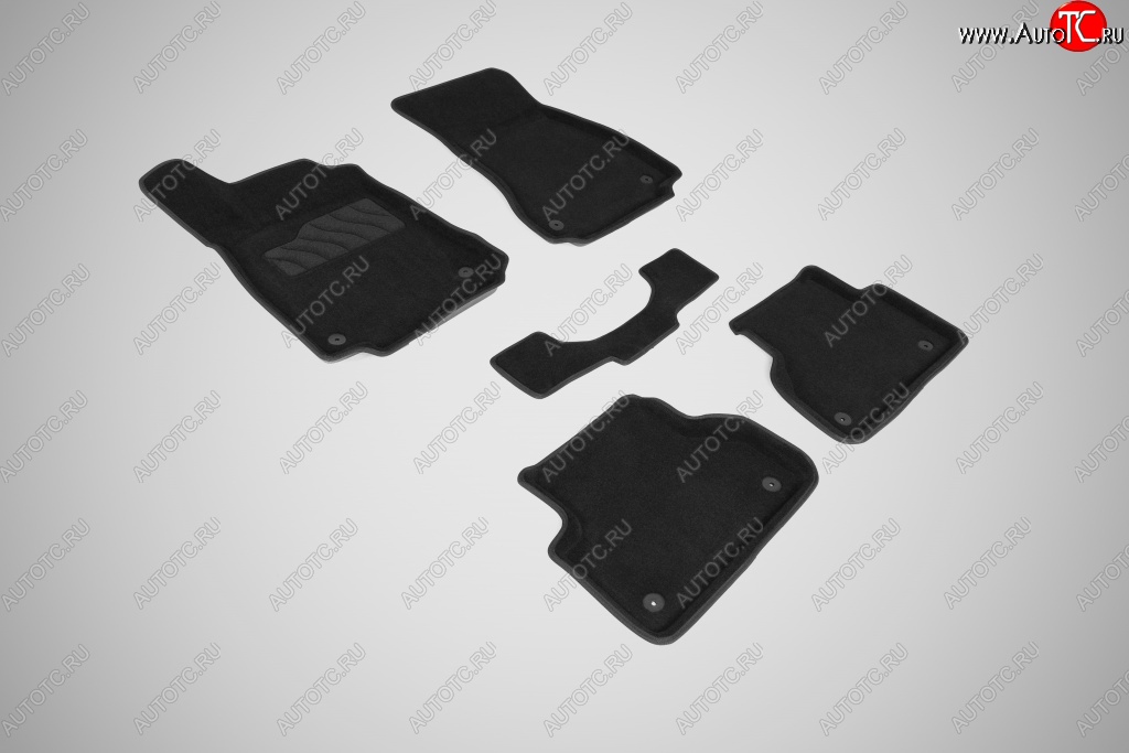 4 999 р. Износостойкие коврики в салон 3D AUDI A4(B9) черные (компл)  Audi A4  B9 (2016-2020)