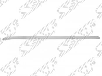 659 р. Молдинг переднего бампера SAT (правый, хром) Audi A6 C6 дорестайлинг, седан (2004-2008). Увеличить фотографию 1