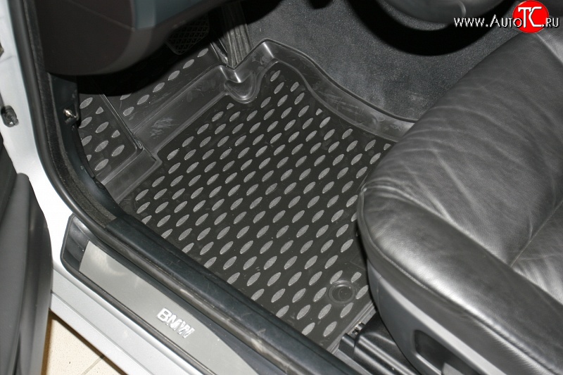 3 р. Коврики в салон Element 4 шт. (полиуретан)  BMW 5 серия  E60 (2003-2007) (Черные)