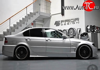 8 149 р. Пороги накладки Prior Design  BMW 3 серия  E46 (1998-2005) (Неокрашенные)