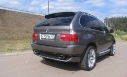 4 599 р. Накладка Storm на задний бампер  BMW X5  E53 (1999-2003) (Неокрашенная). Увеличить фотографию 1