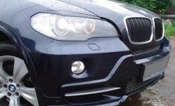 1 499 р. Реснички на фары CT  BMW X5  E70 (2006-2013) (Неокрашенные). Увеличить фотографию 2