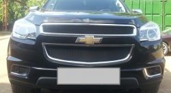1 469 р. Нижняя сетка на бампер Russtal (черная)  Chevrolet Trailblazer  GM800 (2012-2016). Увеличить фотографию 3