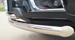16 699 р. Защита переднего бампера (2 трубыØ76 и 42 мм, нержавейка) Russtal  Chevrolet Trailblazer  GM800 (2012-2016). Увеличить фотографию 3