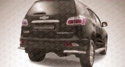 Защита заднего бампера из двух боковых уголков диаметром 57 мм Slitkoff Chevrolet (Шевролет) Trailblazer (Трейлблэйзер)  GM800 (2012-2016) GM800 дорестайлинг
