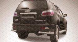 Защита заднего бампера из двух боковых уголков диаметром 76 мм Slitkoff Chevrolet (Шевролет) Trailblazer (Трейлблэйзер)  GM800 (2012-2016) GM800 дорестайлинг