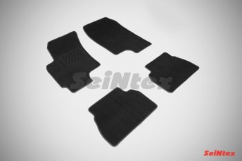 2 399 р. Комплект ворсовых ковриков в салон LUX Seintex  Chevrolet Epica  V250 (2006-2012) (Чёрный). Увеличить фотографию 1