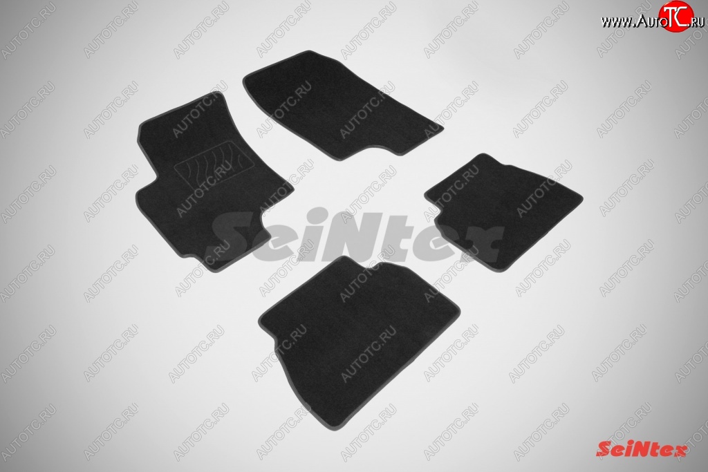 2 399 р. Комплект ворсовых ковриков в салон LUX Seintex  Chevrolet Epica  V250 (2006-2012) (Чёрный)