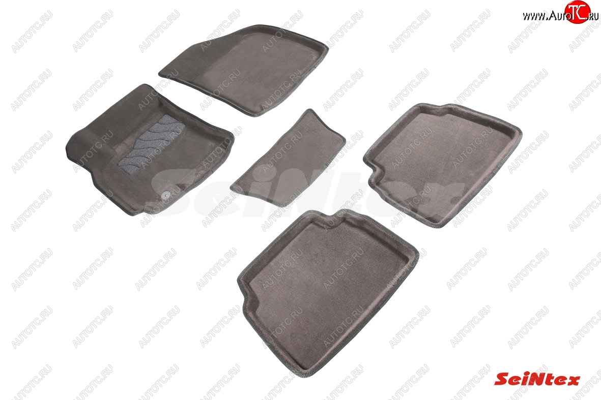 3 879 р. Комплект ворсовых 
 ковриков в салон Seintex (3D)  Chevrolet Lacetti ( седан,  универсал,  хэтчбек) (2002-2013) (Серый)