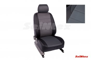 5 549 р. Чехлы для сидений Seintex (экокожа) Chevrolet Lacetti седан (2002-2013) (Черный+серый). Увеличить фотографию 1