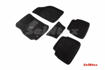 4 849 р. Комплект 3D ковриков в салон Seintex  Chevrolet Lacetti ( седан,  универсал,  хэтчбек) (2002-2013) (Чёрный). Увеличить фотографию 1